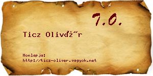Ticz Olivér névjegykártya