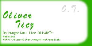 oliver ticz business card